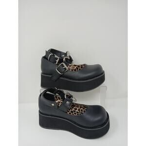 Demonia Sprite 02 Heart Ring Platform Mary Jane Heart Buckle Strap Women’s Sz 7